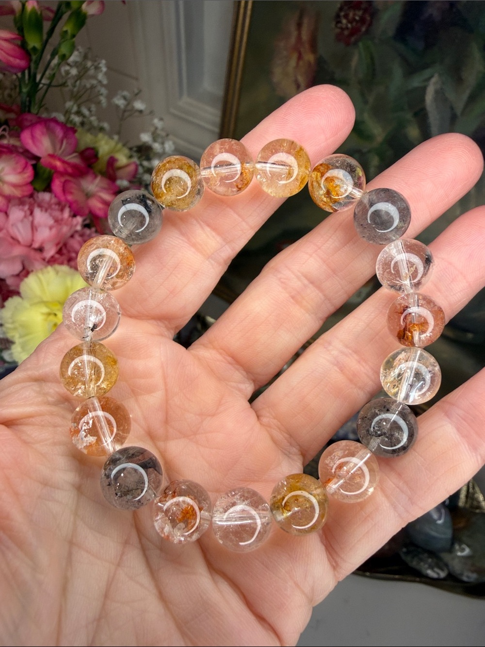 Herkimer Garden Quartz Bracelet: B1176